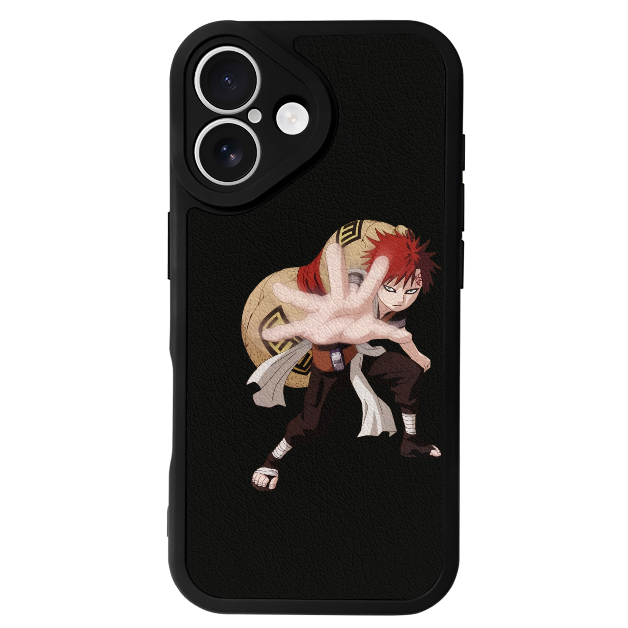 （画像用） NARUTO -ナルト- ガアラ Gaara 【iPhone 16シリーズ対応】シリコンスマホケース（レザー調） 材質：シリコン